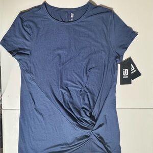 Ideology Blue Twist Front Workout Top Women’s Activewear Tee NWT